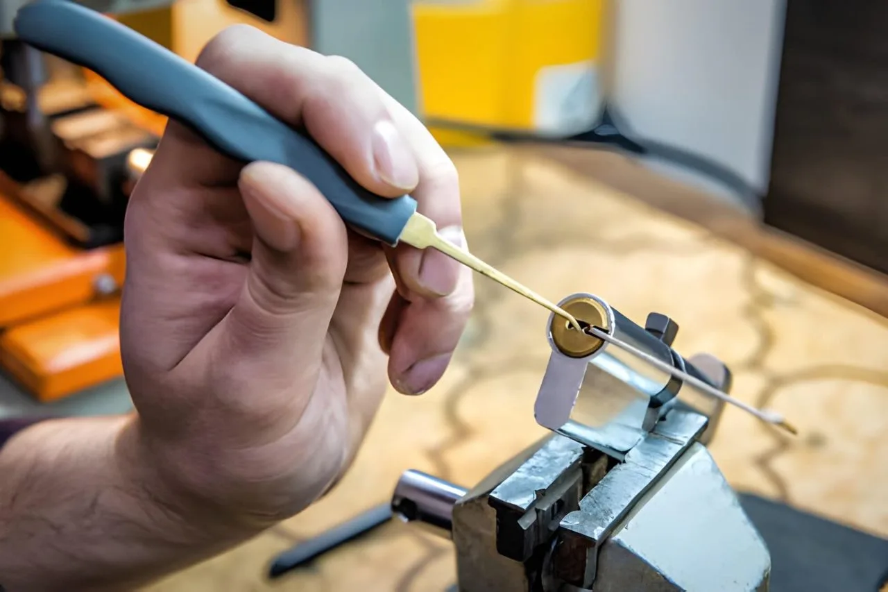 Extracting a broken key from a lock