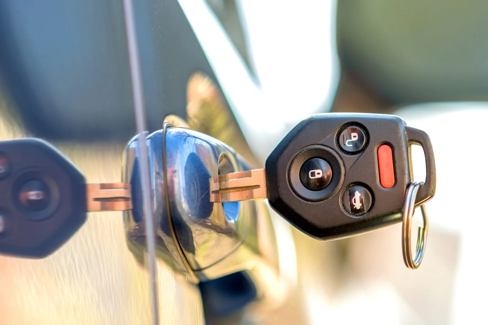 Freshly cut car key